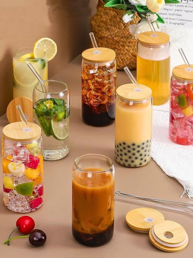 1CHASE Set of 4 - Can-Shaped Sipper Glass 550ml - Image 3
